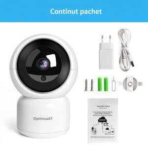 Camera supraveghere interior IP WIFI/LAN Optimus AT 308-2 fullHD 1920*1080P 2 mp comunicare bidirectionala, functie de auto urmarire subiect, night vision, aplicatie telefon [6]