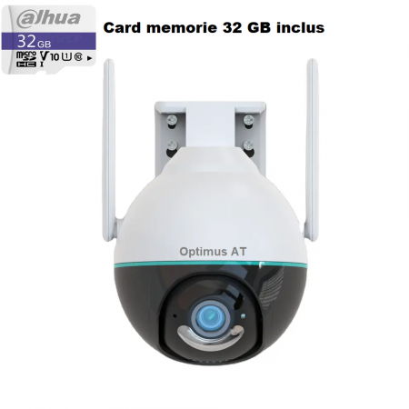 Camere pentru exterior - Pachet card memorie 32 GB + camera supraveghere Q110 - 5mpx pentru exterior, rotativa, vedere nocturna, Optimus AT