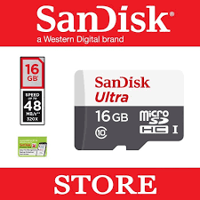 Card de memorie SanDisk Ultra MicroSDHC, 16GB, UHS-I, Class 10, 48MB/s, 320X + Adaptor [1]