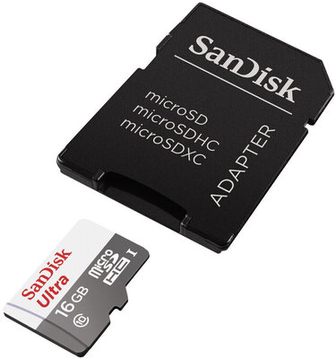 Card de memorie SanDisk Ultra MicroSDHC, 16GB, UHS-I, Class 10, 48MB/s, 320X + Adaptor [2]