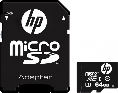 Card memorie HP 64GB clasa 10, cu adaptor, MicroSDXC [1]