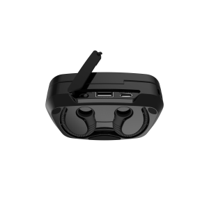 Casti bluetooth Premium TWS 702 fara fir (wireless), control audio, handsfree, rezistente la apa IPX5, metalic blue [4]