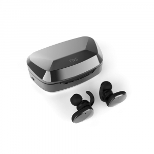 Casti TWS True Wireless Stereo - Casti bluetooth Premium TWS 702 fara fir (wireless), control audio, handsfree, rezistente la apa IPX5, black