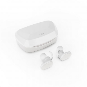 Casti TWS True Wireless Stereo - Casti bluetooth Premium TWS 702 fara fir (wireless), control audio, handsfree, rezistente la apa IPX5, white