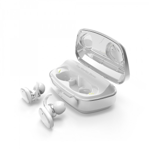 Casti bluetooth Premium TWS 702 fara fir (wireless), control audio, handsfree, rezistente la apa IPX5, white [1]