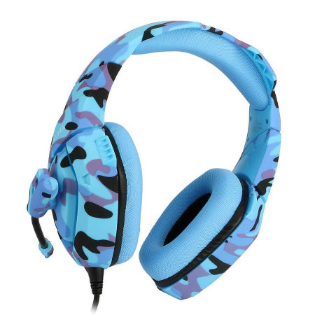 Casti Gaming DC-Onikuma K1, Surround Sound 7.1, Microfon Noise Cancelling, Zero Ear Pressure, Multi Platform -Camouflage  Albastru [4]
