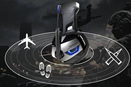 Casti Gaming DC-Onikuma K5 Profesionale, Surround Sound 7.1, Microfon Noise Cancelling, Zero Ear Pressure, Multi Platform Albastru [4]