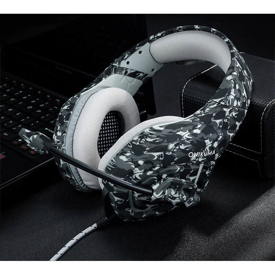 Casti Gaming Onikuma K1, Surround Sound 7.1, Microfon Noise Cancelling, Zero Ear Pressure, Multi Platform, Gri [3]