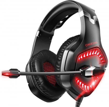 Casti Gaming Onikuma K1 PRO, Microfon Noise Cancelling, Zero Ear Pressure, Multi Platform - Rosu