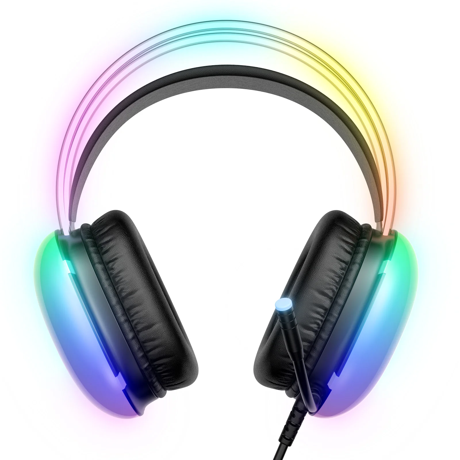 Casti Gaming Onikuma X25 Negru, RGB, Difuzoare 50 mm, Sunet Stereo 3D, Microfon cu Anulare Zgomot 360°, Memory Foam, Jack 3.5 mm + USB, Compatibile PC, PS5, PS4, Xbox, Switch, Mac [2]