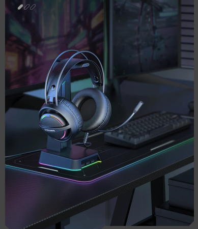 Căști Gaming ONIKUMA X88 RGB, Difuzoare 50 mm, Microfon 360° cu Anulare Zgomot, Sunet Surround Stereo, USB + Jack 3.5 mm, Compatibile PC, Laptop, PS4, PS5, Telefon, Negru [7]