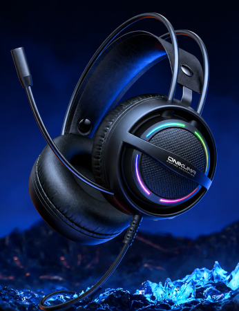 Căști Gaming ONIKUMA X88 RGB, Difuzoare 50 mm, Microfon 360° cu Anulare Zgomot, Sunet Surround Stereo, USB + Jack 3.5 mm, Compatibile PC, Laptop, PS4, PS5, Telefon, Negru [6]