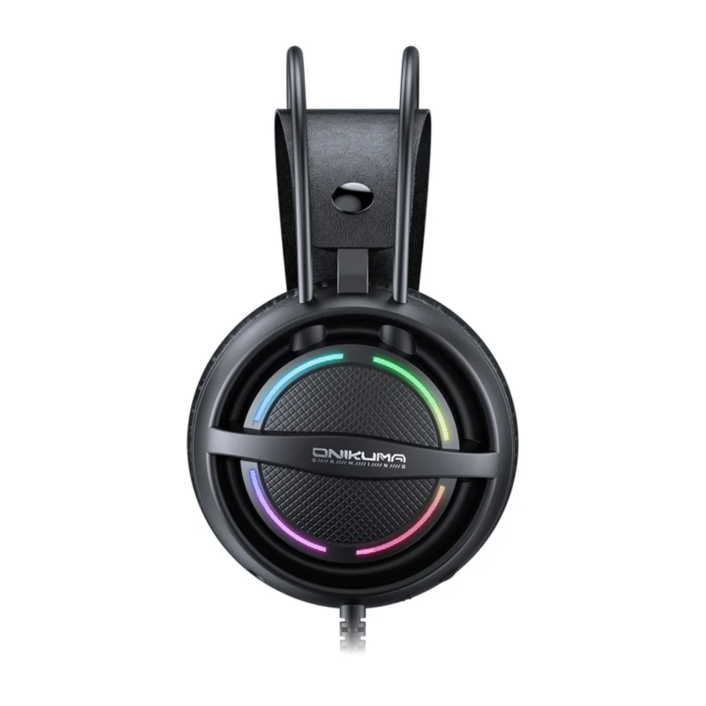 Căști Gaming ONIKUMA X88 RGB, Difuzoare 50 mm, Microfon 360° cu Anulare Zgomot, Sunet Surround Stereo, USB + Jack 3.5 mm, Compatibile PC, Laptop, PS4, PS5, Telefon, Negru [2]