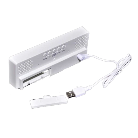 Ceas de interior cu design modern, activare vocala, iluminare discreta pe timp de noapte, 6628, temperatura, alarma, snooze, alb [5]