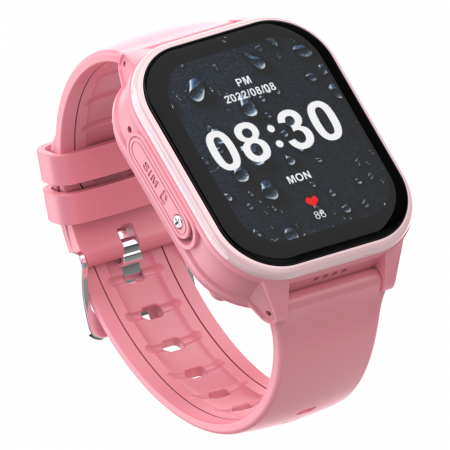 FG59 ceas cu Android, ecran 1.85 inch pentru copii Optimus AT cu localizare prin GPS, apelare video, camera, buton SOS, perimetru, (smartwatch), roz [4]