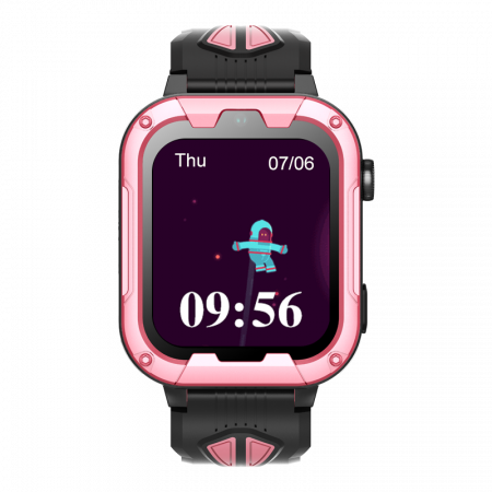 FG62 Ceas cu Android 8.1, ecran 1.85 inch pentru copii Optimus AT cu localizare prin GPS, apelare video, camera, buton SOS, perimetru, (smartwatch), roz [1]