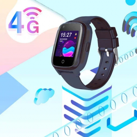 Ceas inteligent pentru adulti 4G cu localizare prin GPS, apelare audio, video, puls, tensiune, camera, buton SOS, FG 29 negru [5]