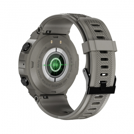 Ceas inteligent (smartwatch) K27 ecran cu touch color HD, autonomie marita, moduri sport, pedometru, puls, notificari, gri [1]