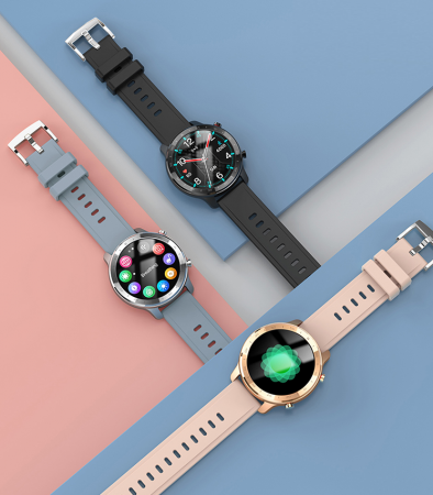 Ceas inteligent (smartwatch) Optimus AT S30 ecran cu touch color HD, moduri sport, pedometru, puls, notificari, auriu [3]
