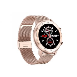 Ceas inteligent (smartwatch) Optimus AT DT-89 ecran cu touch 1.2 inch color HD, moduri sport, pedometru, puls, notificari, metal pink [0]