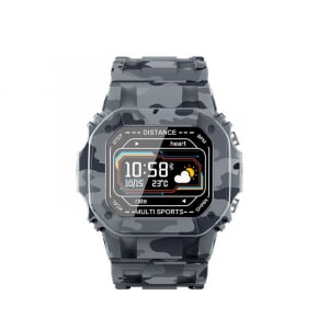 Ceas inteligent (smartwatch) cu design retro Optimus AT I2 ecran 0.96 inch color puls, moduri sport, notificari, army [1]