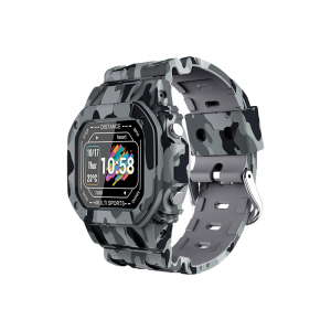 Ceas inteligent (smartwatch) cu design retro Optimus AT I2 ecran 0.96 inch color puls, moduri sport, notificari, army