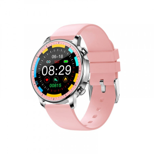 Ceas inteligent (smartwatch) Optimus AT V23 ecran cu touch 1.3 inch color HD, moduri sport, pedometru, puls, notificari, roz