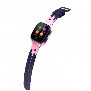 Ceas inteligent (smartwatch) pentru copii Optimus AT 8T cu localizare prin GPS, ecran 1.3 inch, apelare video, camera, buton SOS, pink [1]