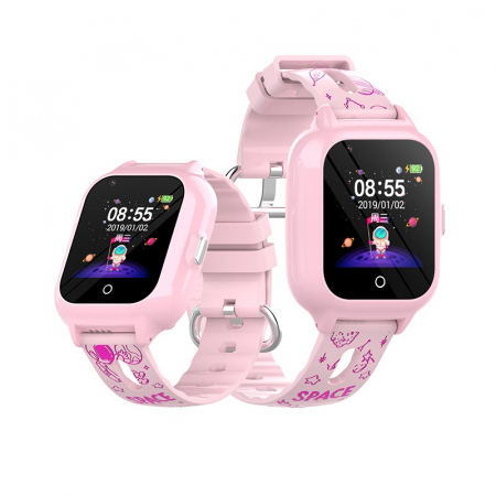 Ceas inteligent (smartwatch) pentru copii Optimus AT FG-01 cu localizare prin GPS, ecran 1.4 inch, apelare video, camera, buton SOS, perimetru pink [1]