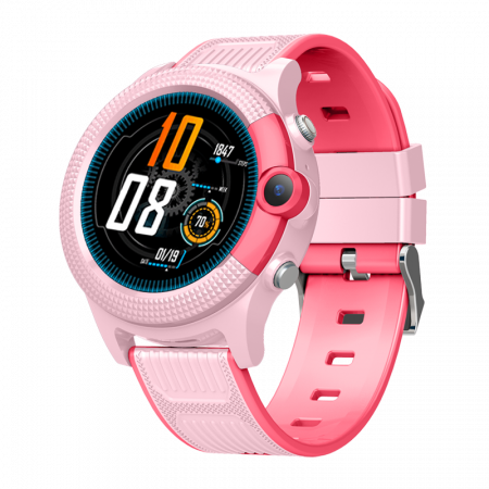 Ceas inteligent FG58 roz (smartwatch) pentru copii Optimus AT cu localizare prin GPS, ecran 1.28 inch, apelare video, camera, buton SOS, perimetru pink [1]
