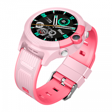 Ceas inteligent FG58 roz (smartwatch) pentru copii Optimus AT cu localizare prin GPS, ecran 1.28 inch, apelare video, camera, buton SOS, perimetru pink [6]