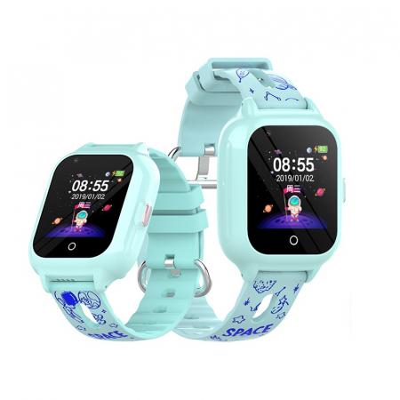 Ceas inteligent (smartwatch) pentru copii Optimus AT FG-01 cu localizare prin GPS, ecran 1.4 inch, apelare video, camera, buton SOS, perimetru blue [1]