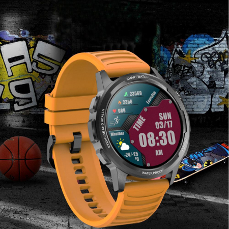Ceas inteligent (smartwatch) sport Optimus AT L15 PRO ecran cu touch 1.3 inch color HD, Sp02, puls, 10 moduri sport, notificari, caramiziu [2]