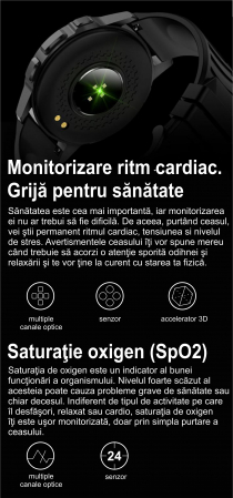 Ceas inteligent (smartwatch) sport Optimus AT L15 PRO ecran cu touch 1.3 inch color HD, Sp02, puls, 10 moduri sport, notificari, caramiziu [10]