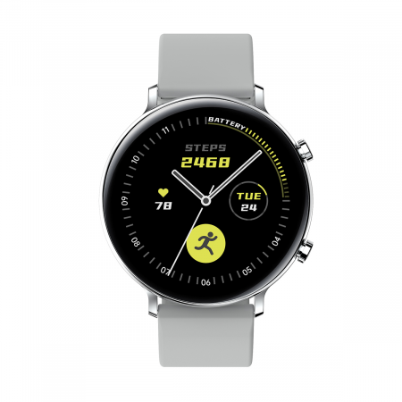 Ceas inteligent (smartwatch) SW07 cu apelare, difuzor si microfon incorporat, IP68, ecran cu touch 1.28 inch color, moduri sport, pedometru, puls, ECG, notificari, gri [1]