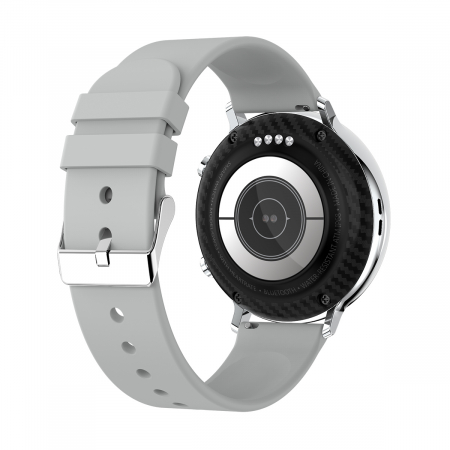 Ceas inteligent (smartwatch) SW07 cu apelare, difuzor si microfon incorporat, IP68, ecran cu touch 1.28 inch color, moduri sport, pedometru, puls, ECG, notificari, gri [4]