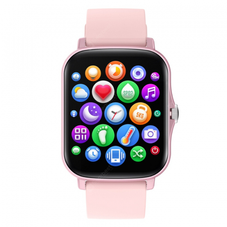 Ceas inteligent (smartwatch) Y20, IP67, ecran cu touch 1.7 inch color, moduri sport, pedometru, puls, notificari, pink [1]