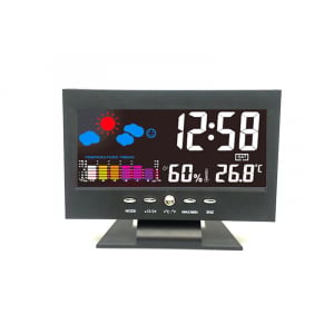 Ceasuri si Termometre Meteo - Ceas multifunctional Optimus AT 2618R termometru, higrometru, alarma