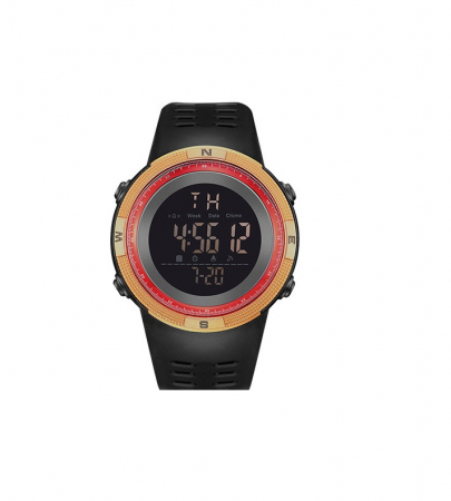 Ceasuri clasice - Ceas sport cu alarma SK75, rosu/auriu