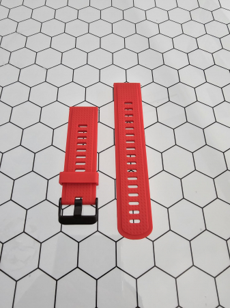 Accesorii bratari fitness - Curea silicon latime 22 mm, lungime 210 mm, rosie rosu red