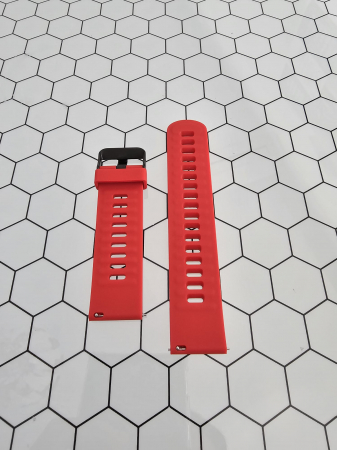 Curea silicon latime 22 mm, lungime 210 mm, rosie rosu red [2]