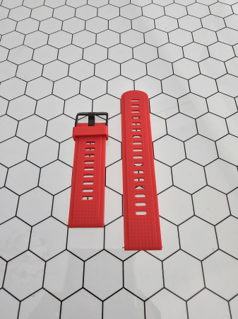 Curea silicon latime 22 mm, lungime 210 mm, rosie rosu red [1]