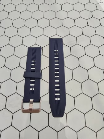 Curea silicon latime 22 mm, lungime 210 mm, albastru inchis [2]