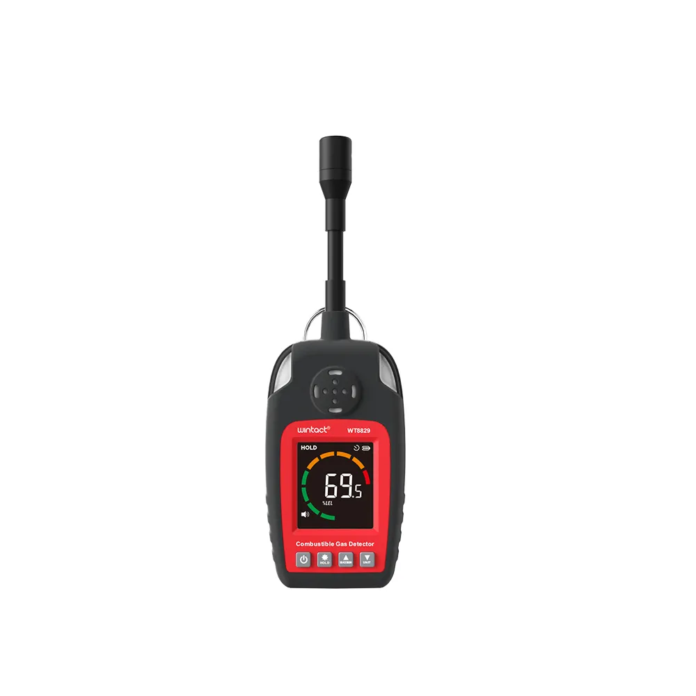 Unelte si aparate de masura - Detector scurgeri gaze combustibile Wintact WT8829, 0-100% LEL, senzor flexibil, metan, propan, butan, GPL, gaz natural, ecran LCD color, alarma sonora si vizuala