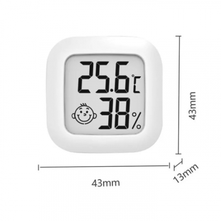Termohigrometru pentru interior, din gama mini, interval -50°C +70°C, 10-99%, CX-726 alb [2]