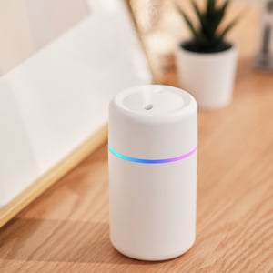 Difuzoare aroma mini - Difuzor aroma cu laser tip ploaie de lumini, 300 ml Optimus AT DQ120, alb