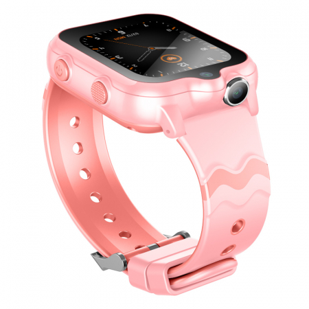 FG45 Ceas cu Android pentru copii, ecran 1.69 inch cu apelare audio, video, 4G, GPS, (smartwatch) roz [6]