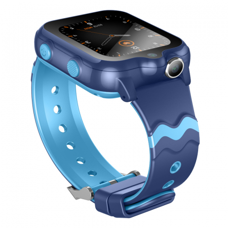 FG45 Ceas cu Android pentru copii, ecran 1.69 inch cu apelare audio, video, 4G, GPS, (smartwatch) albastru [6]
