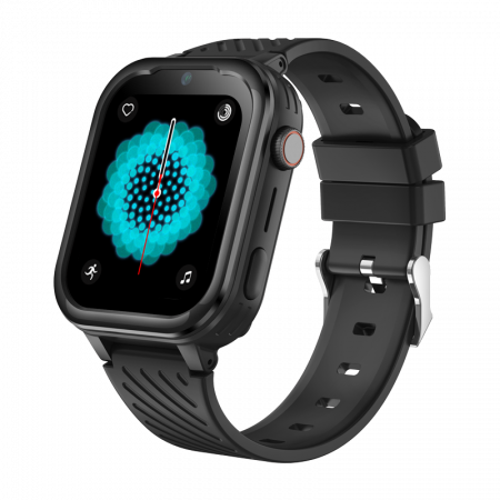 Ceasuri cu GPS - FG60 Ceas cu Android pentru copii, ecran 1.83 inch cu apelare audio, video, 4G, GPS, (smartwatch) negru