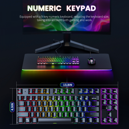 Set gaming profesional tastatura G26 si mouse CW905 Onikuma RGB [3]